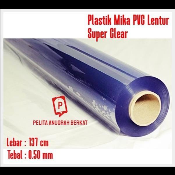 Stok Baru Plastik Mika Lentur Import Korea Super Clear Bening Tebal 1mm / Mika Bahan Tas Meteran
