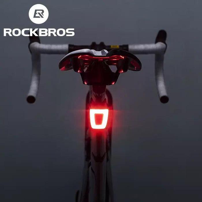 LAMPU BELAKANG SEPEDA HELM ROCKBROS TT30-WD ORIGINAL RECHARGEABLE