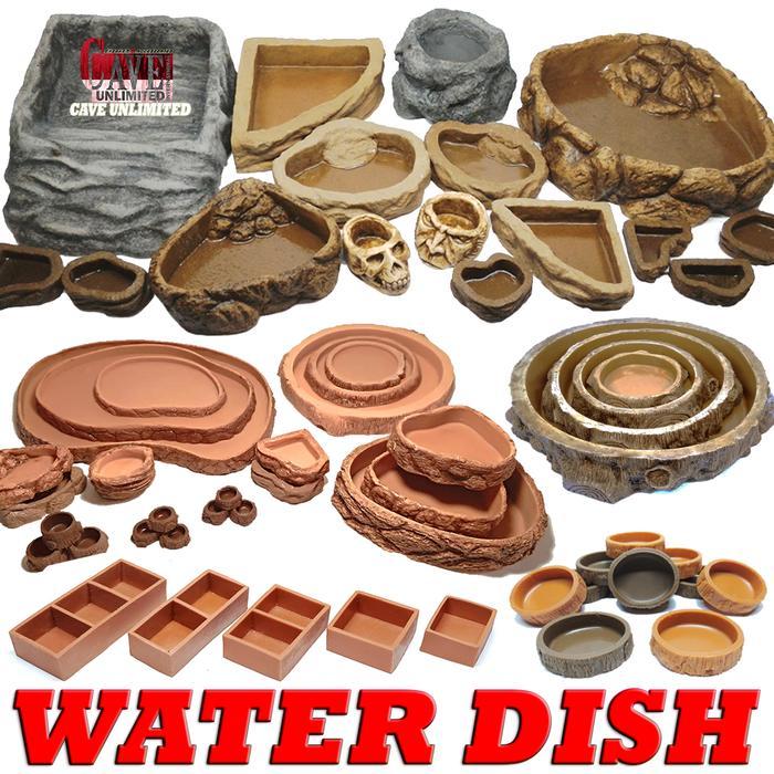 WATER DISH FEEDING DISH REPTILE TEMPAT MAKAN MINUM TEGU GECKO TORTOISE SULCATA KADAL ULAR BD SALVA