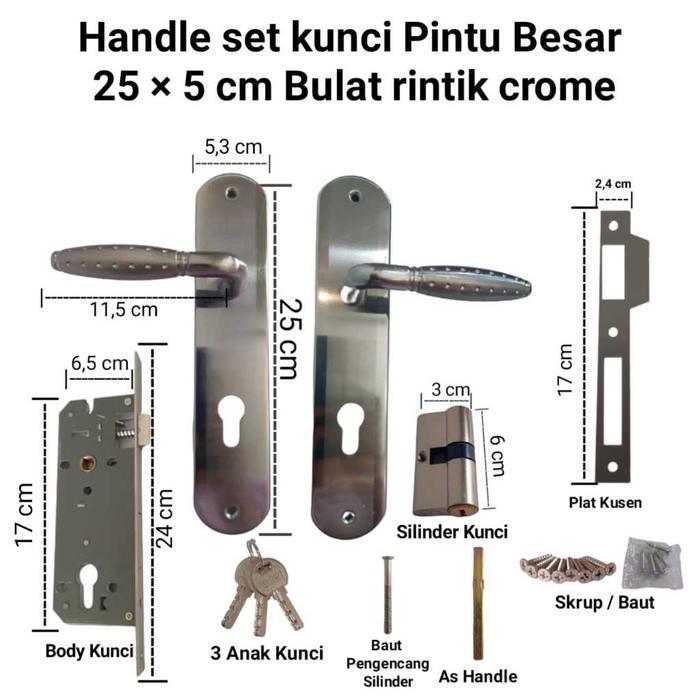 selot kunci handle pintu rumah slot kunci pintu besar 25x5cm