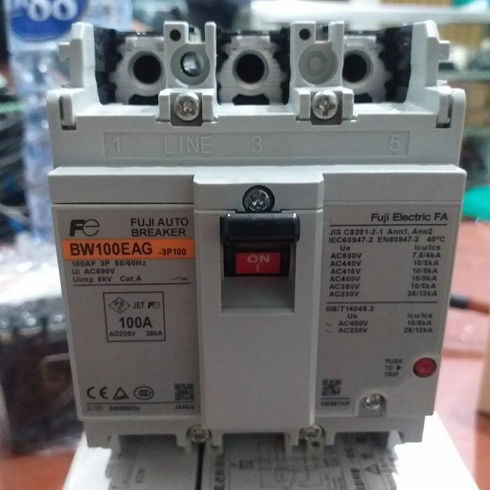 Mccb 3P 100A Fuji Bw100Eag