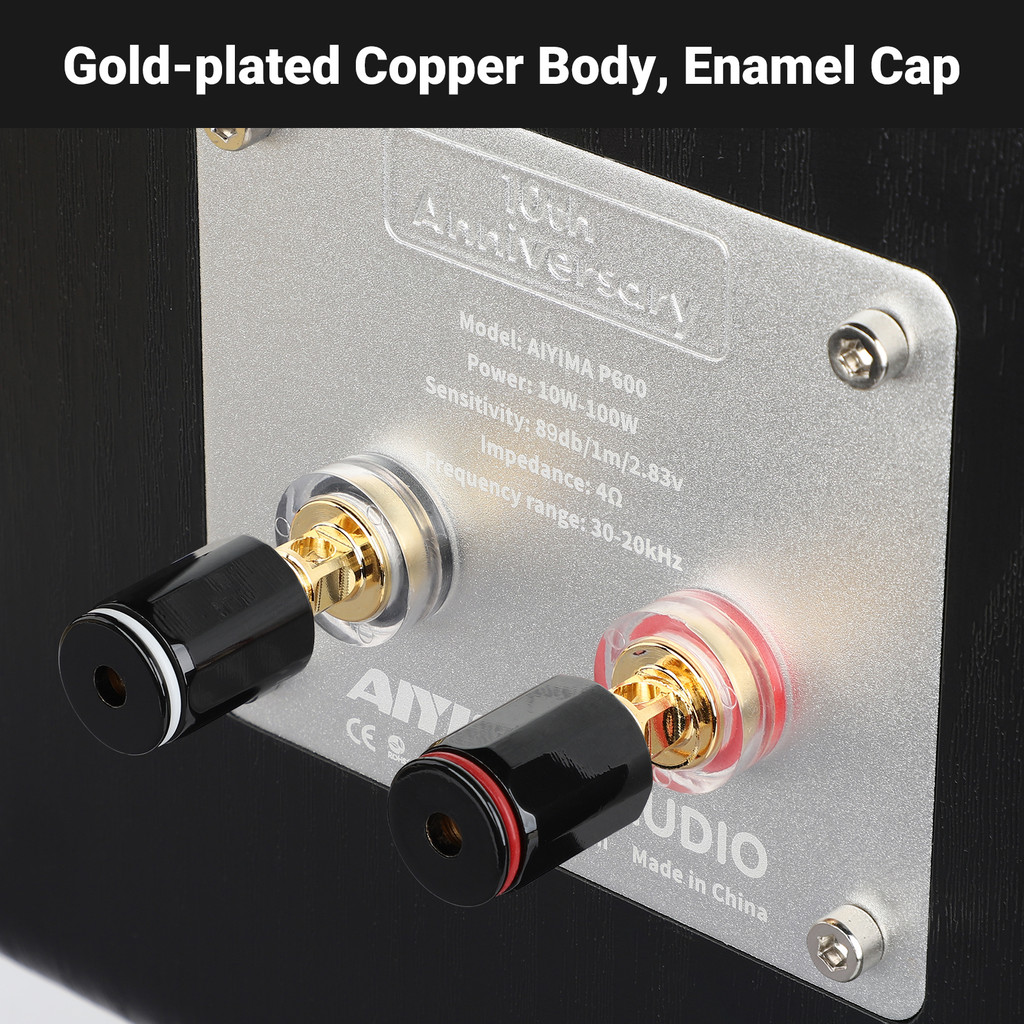 AIYIMA P600 6.5 Inch Passive Speaker Wood Carbon Fiber Woofer Silk Tweeter Bookshelf Speaker for