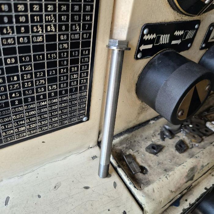 BAUT MESIN M10 FLANGE CUSTOM STAINLESS Panjang Total 125mm + MUR