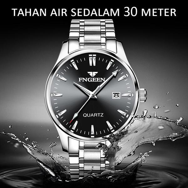 FNGEEN 2111 Jam Tangan Pria Anti Air Bisnis Fashion Mewah Stainless Steel Original Quartz Waterproof