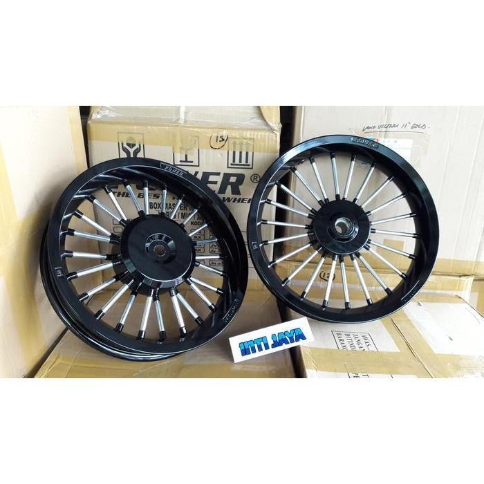 velg motor vario 110, Beat, Scoopy, Spacy POWER Andong black Chrome