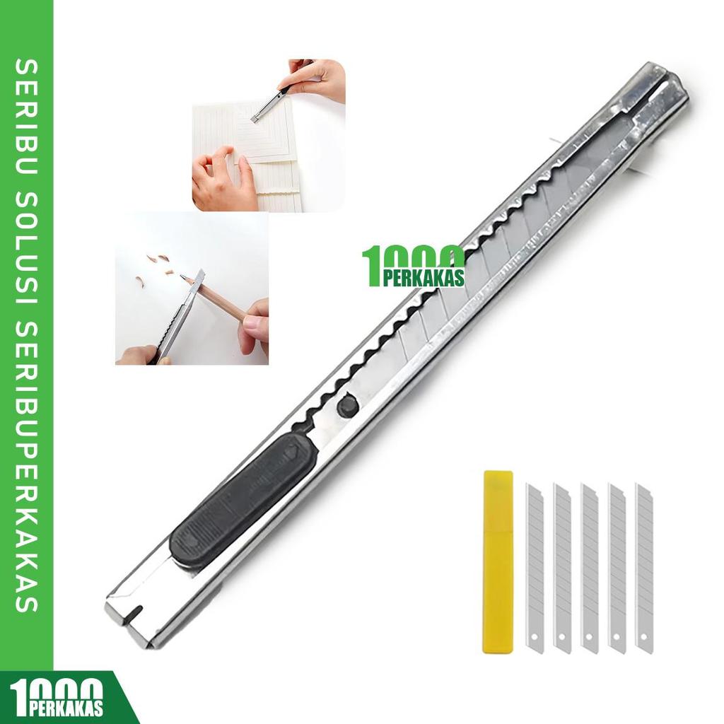 Pisau Cutter Kecil AK44 1P / Metal Sliver Mini Logam Blade / Kater Besi Cocok Steel / Degrees Samoye
