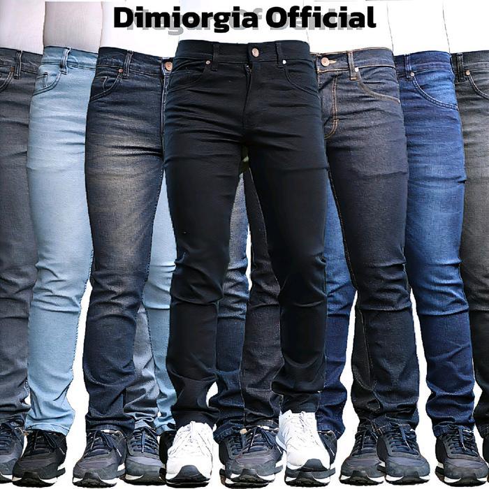 DIMIORGIA Celana panjang jeans pria slim fit / Celana jeans pria jumbo / Celana jeans pria slim fit