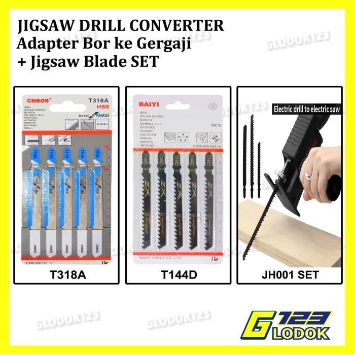 Orion Modern - Adaptor Mesin Bor Mata Gergaji Jigsaw Blade Set Besi Metal Kayu Wood