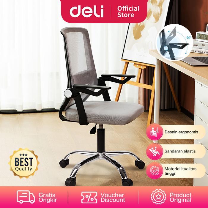 Deli Office Chair / Kursi Kantor Kerja Jaring Desain Ergonomis E4931