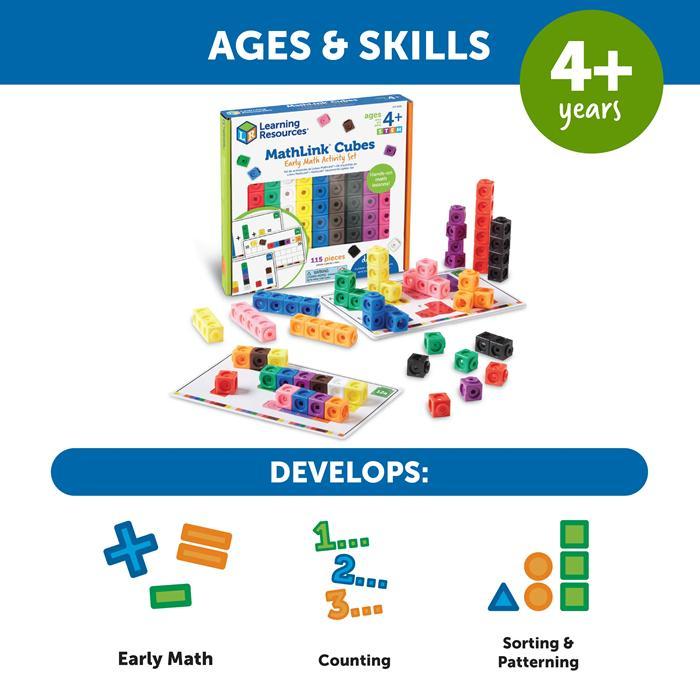 Learning Resources MathLink Cubes Early Math Activity Set