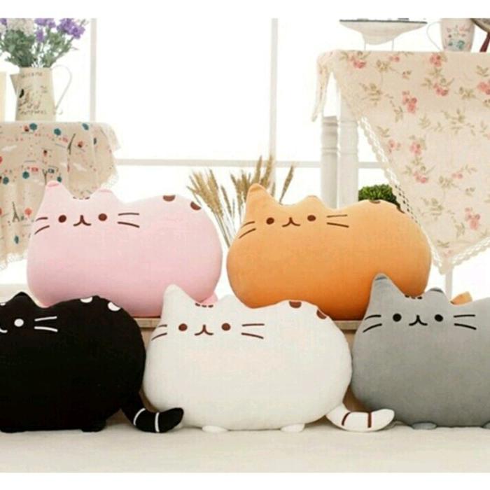 Bantal Kucing Pusheen Ukuran XL Besar Soft Halus Boneka Bantal Kucing Pusheen Boneka Kucing Pusheen