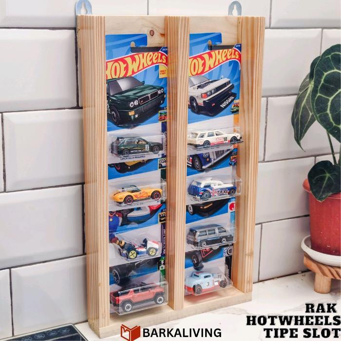 Rak Hotwheels Kayu Tipe Slot