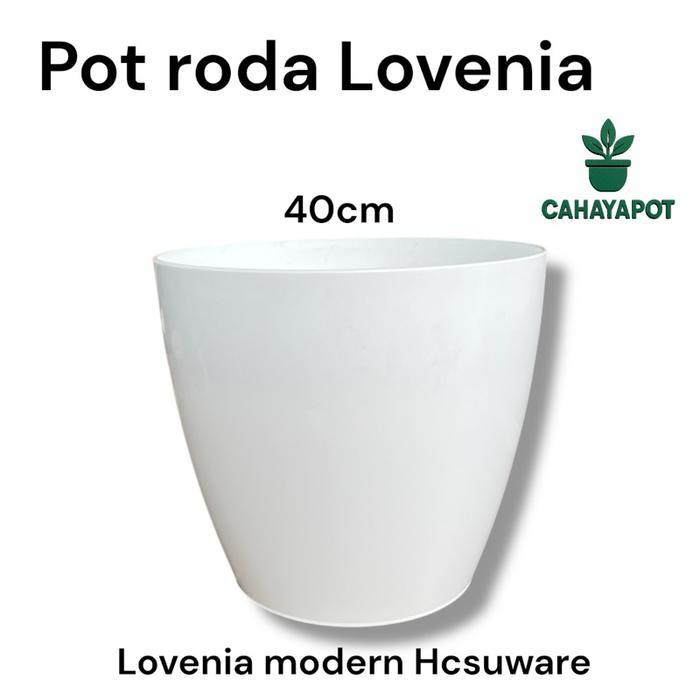 Lovenia Pot Tanaman Plastik Jumbo Minimalis / Pot Besar Model Keramik - Pot Keramik - Pot Roda
