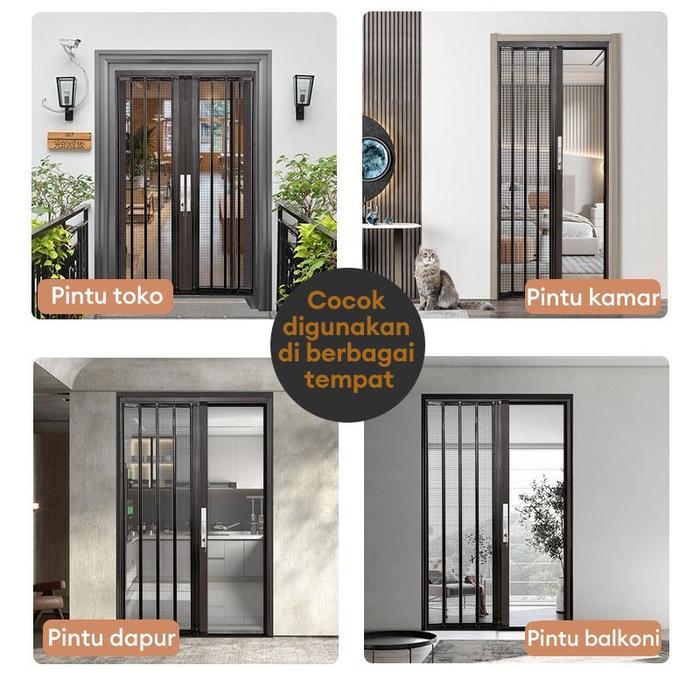 [Anti nyamuk] Pintu kawat geser sliding Anti nyamuk Udara Lancar & Sejuk Pintu geser Bernapas dengan