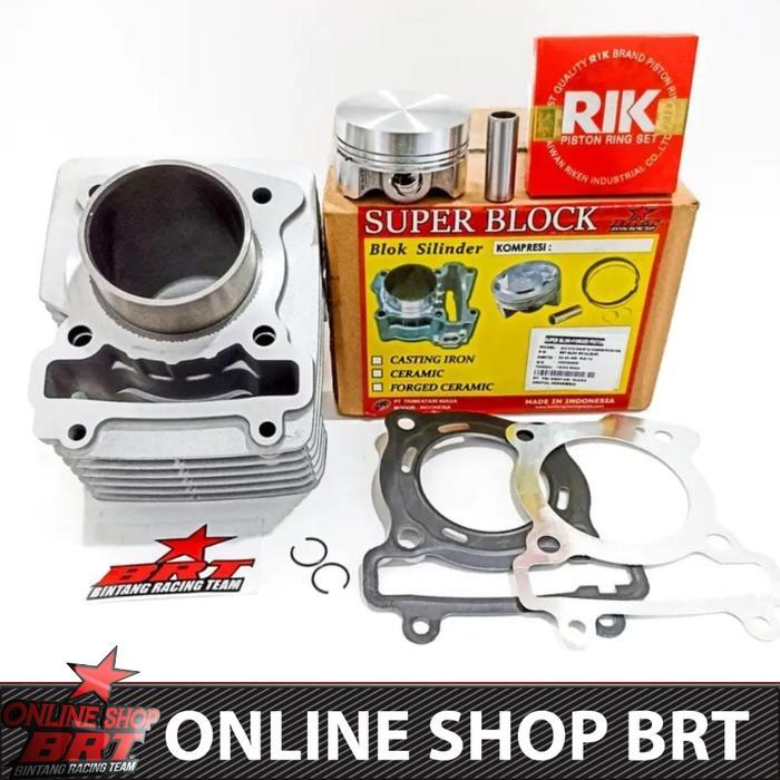 Blok Set Piston Cast Iron Double Cooler 57 62 Brt Jupiter Mx Mx King Vixion Old Nvl Nva R15 V1 V2