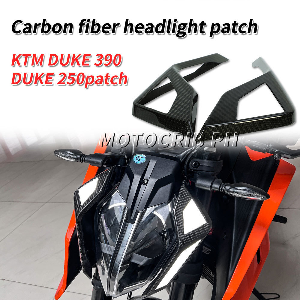 Motorcycles Carbon Fiber Headlight Guard Lens Cover Protector For KTM DUKE 390 Motorcycles Headlamp