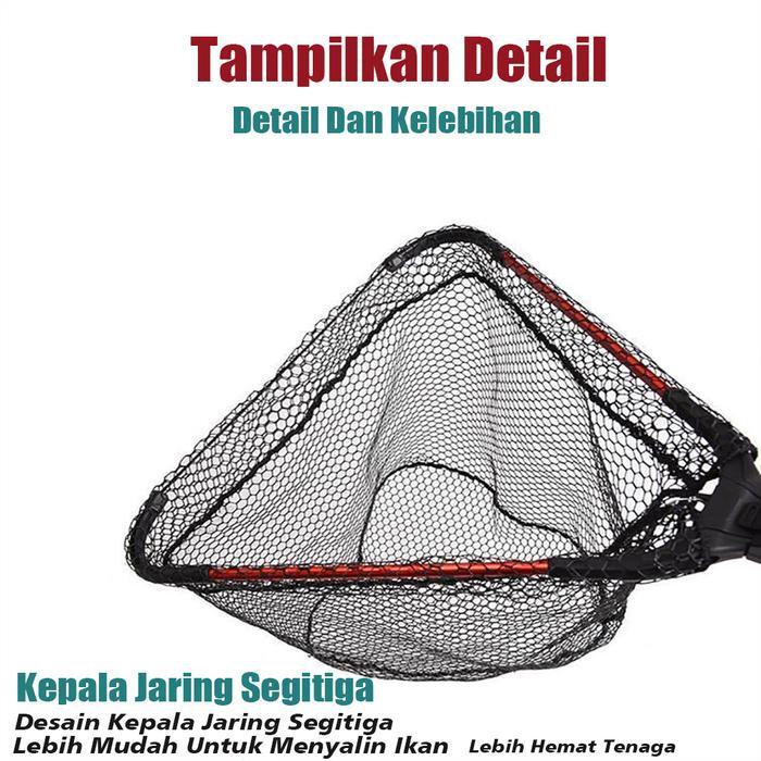 Serok ikan lipat / Serokan Ikan 80 CM Tebal / Serokan ikan besar / Net Alumunium Jaring Ikan Tongkat
