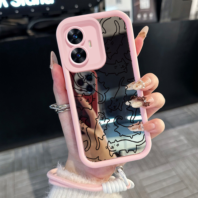 Casing Hp untuk Realme C55 Narzo N55 Case Casing HP Softcase ponsel silikon Kasing lembut anti Cermi