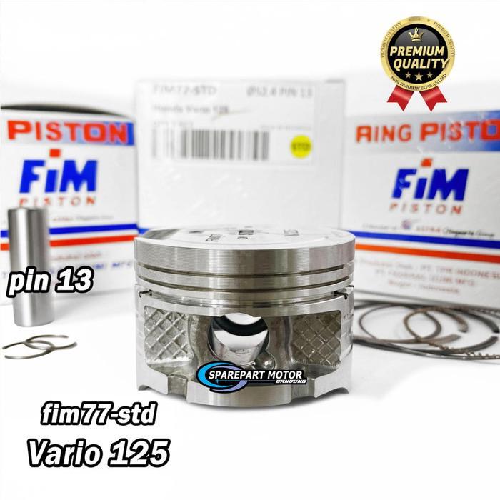 SEHER PISTON SET PIN 13 52.4 52.65 52.9 53.15 53.4 53.65 53.9 VARIO 125 FIM IZUM