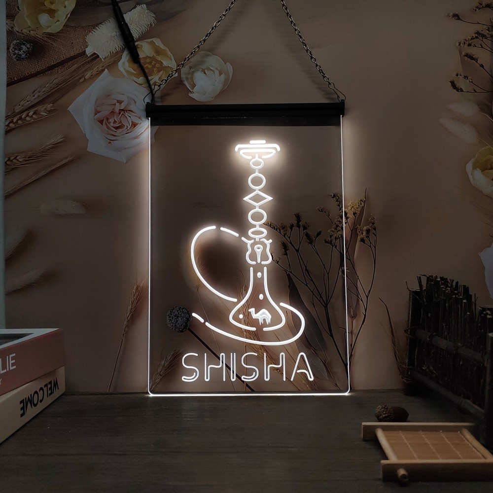 Hookah Shisha Shop Home Room Man Cave Decoration-3D Carving LED Neon Sign Home Decor Wall Wedding
