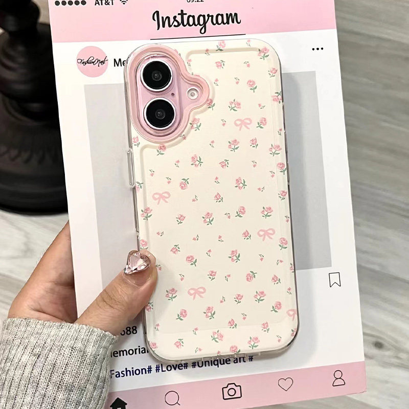 Aesthetic Premium Girl Bunga Kecil Case Iphone 17 Pro Max 16 Plus 14 13 17 Air 16E Xr 11 12 15 Plus 