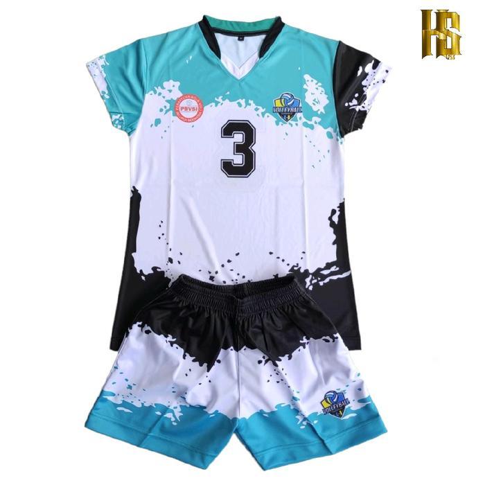 Mills Footwear - Stelan Jersey Voli Wanita Full Printing Volly / Volleyball Baju Olahraga Sport