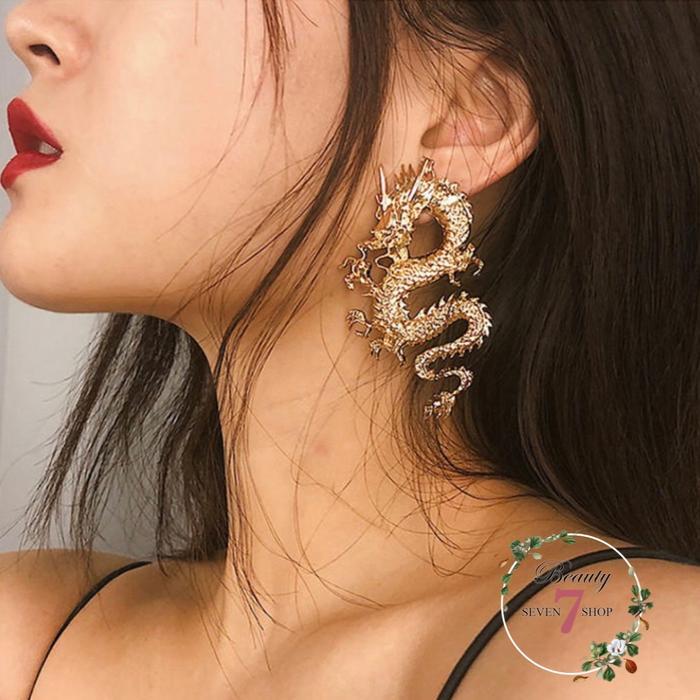 Anting2 Naga Dragon Earring Gold Silver Anting Pesta
