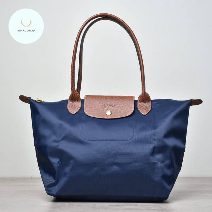 ASLI Longchamp Le pliage Classic Marine Navy/Brown SLH/MLH READY STOCK