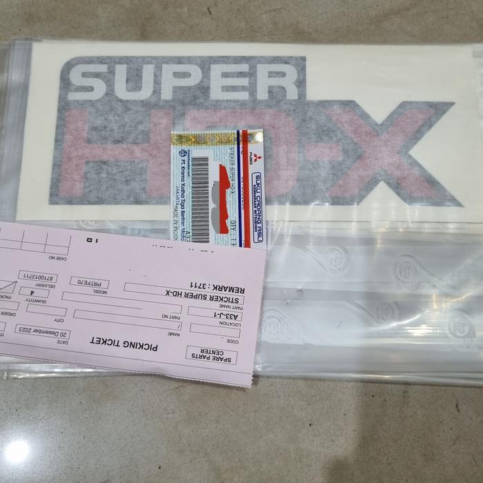 Sticker Super Hdx Asli Mitsubishi Canter Asli Partt