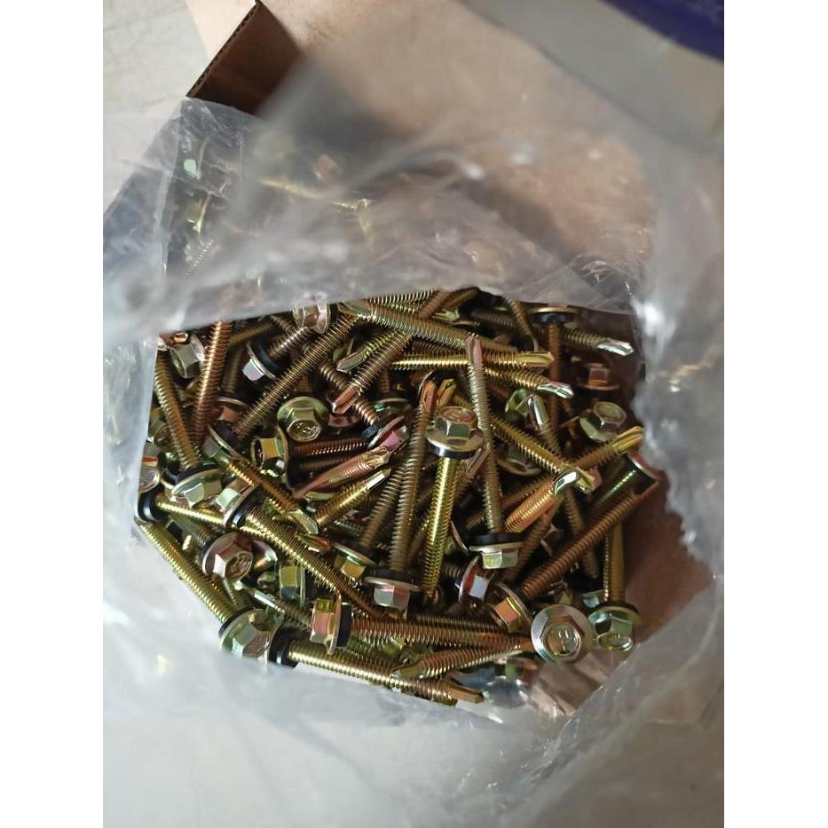 Sekrup/ Skrup Roofing 5 Cm / 12 X 50 Merek Profit 1 Dus @400Pcs Merek Profit 12 X 50 Roofing 5 Cm