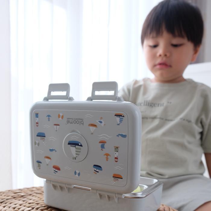 Bloome Stainless Bento Lunch Box- Kotak Bekal Makan Premium Sekat 3 - Anti Tumpah / Anti Campur
