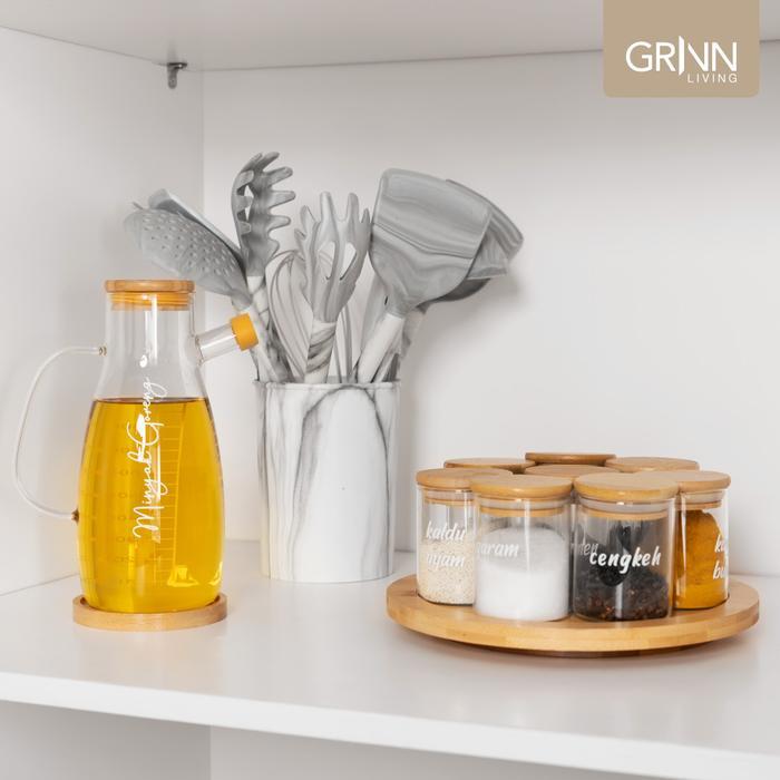 Grinn Living Set Paket Neron Glass Jar 100 Ml Toples Mini Kayu