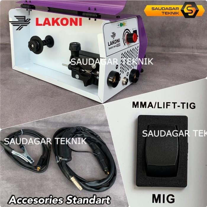 Mesin Las Lakoni Mig 125 120A Inverter Las CO2 Gasless Lift TIG MMA 120 A Mesin Las Lakoni Mig125