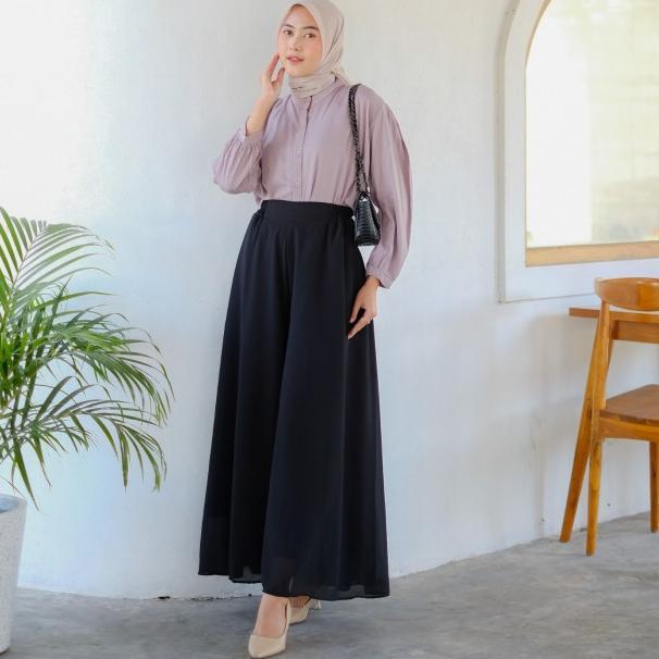 Sasa Kulot Celana Kulot Lebar Casual Bahan Ceruti Premium