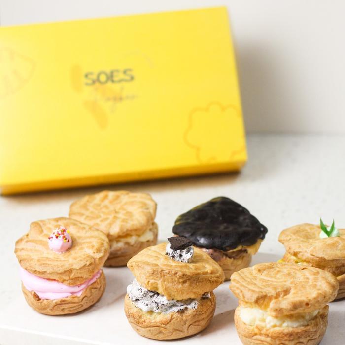 Custom Cetak Dus Kemasan Kue Sus / Soes / Brownies Donat 26x17x7 cm