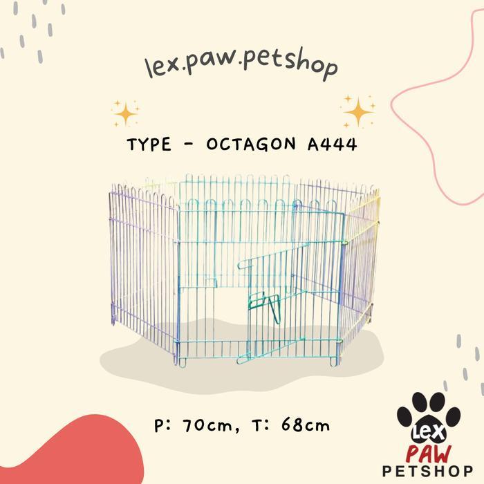 KANDANG PAGAR ANJING WARNA RAINBOW 6 FENCE OCTAGON A444 / BOOM DD300