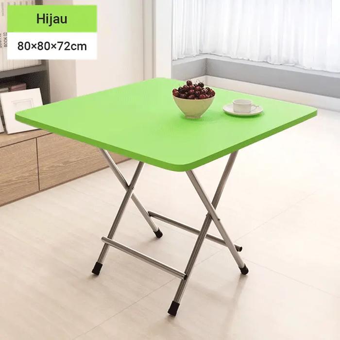 Mehaa Meja Lipat Kayu 80X80 Dan 60X40/Meja Makan Lipat/Meja Makan Portable/Meja Lipat Serbaguna
