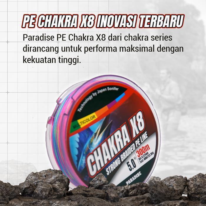 Caldari Fishing - Paradise Senar Pe Chakra X8 150M-300M Multi Color Senar Pancing Joran Kuat Anti