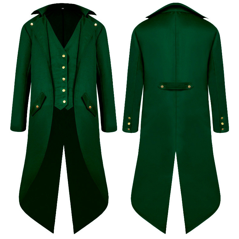 Halloween Cosplay Costume Mens Kids Steam Gothic Jacket Tailcoat Vintage Steam Gothic Jacket Plus