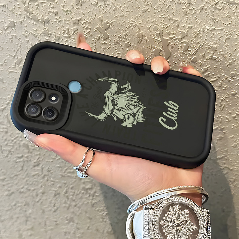 Casing Hp Untuk OPPO A15 A15s A35 Case Sketsa sapi Kasing Anti Guncangan Cesing Kesing Silikon Softc