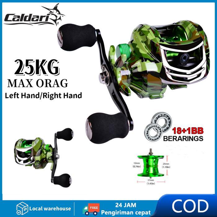 SIAPKIRIM CALDARI Fishing Reel Fishing Rod Set Fishing Rod BC Reel 7.2:1 Metal Fishing Reel Full
