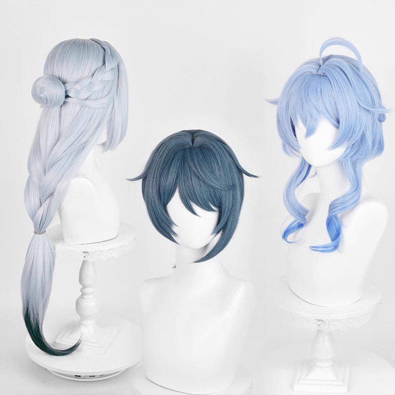 Lantern Rite Ganyu Cosplay Wig Shenhe Xingqiu Cosplay Wig Anime Cosplay Hair Heat Resistant