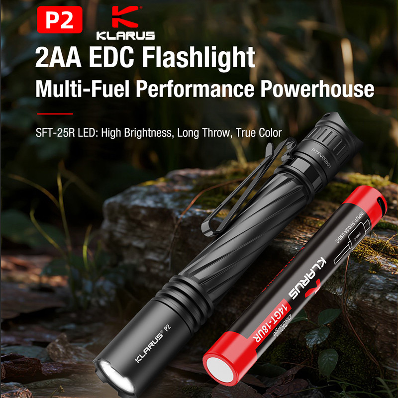 Klarus P2 Flashlight Standby Protable Pen Light With Battery