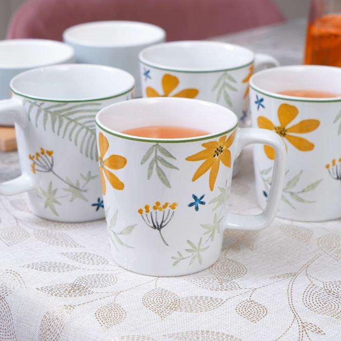 [ZOCCO] Appetite Set 6 Pcs Mug Pallete Felicia - Kuning Gelas Minum Cangkir Teh Perlengkapan Minuman