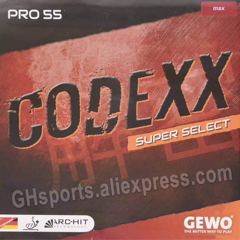 GEWO CODEXX SUPER SELECT RPO 55 Table Tennis Rubber with Spong