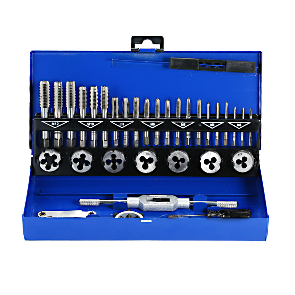 M3-M12 Hand Threading Tool Tungsten Carbide Tap Die Screw Thread Making Tool Bit Set HSS Tap Die Set