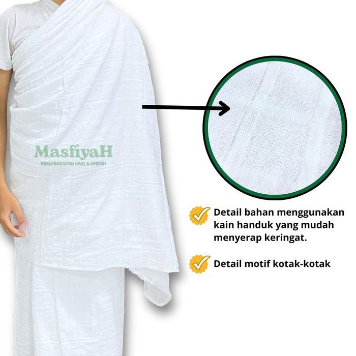 Kain Ihram Dewasa Kain Ihrom Dewasa Kain Ihram+Tas Kain Ihram Putih Polos Perlengkapan Haji Umrah