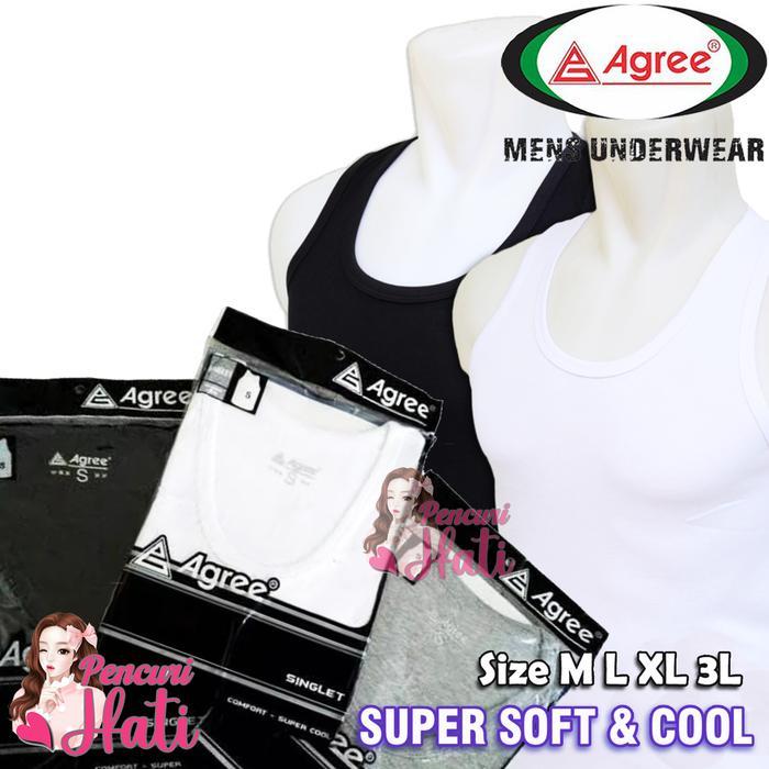 Singlet Pria Agree 004 / Kaos Dalam Pria Agree Super Soft & Cool Original