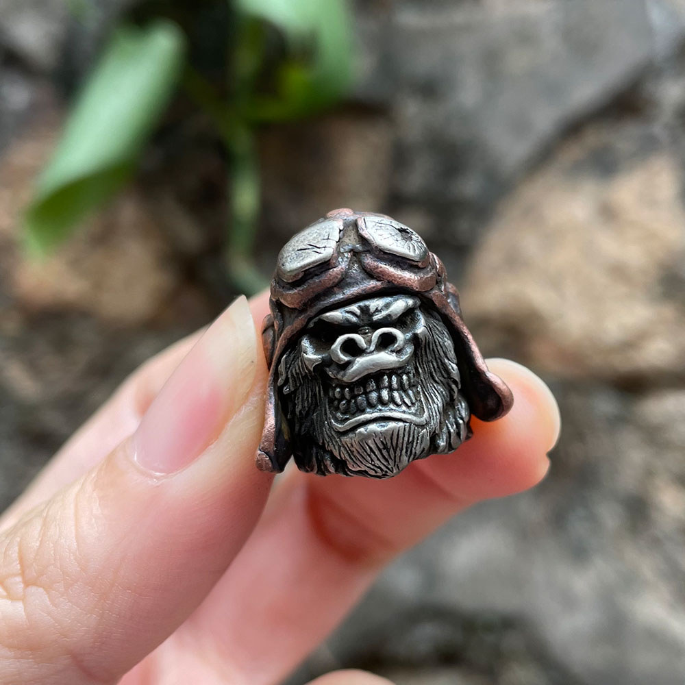 EDC Wear Paracord Tools Gorilla The Kamikaze White Brass Copper Knife Beads Lanyard Pendants Key