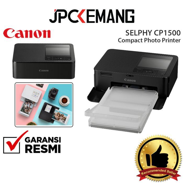 Canon Selphy CP1500 Compact Photo Printer Foto Portable CP 1500 Garansi Resmi - Black